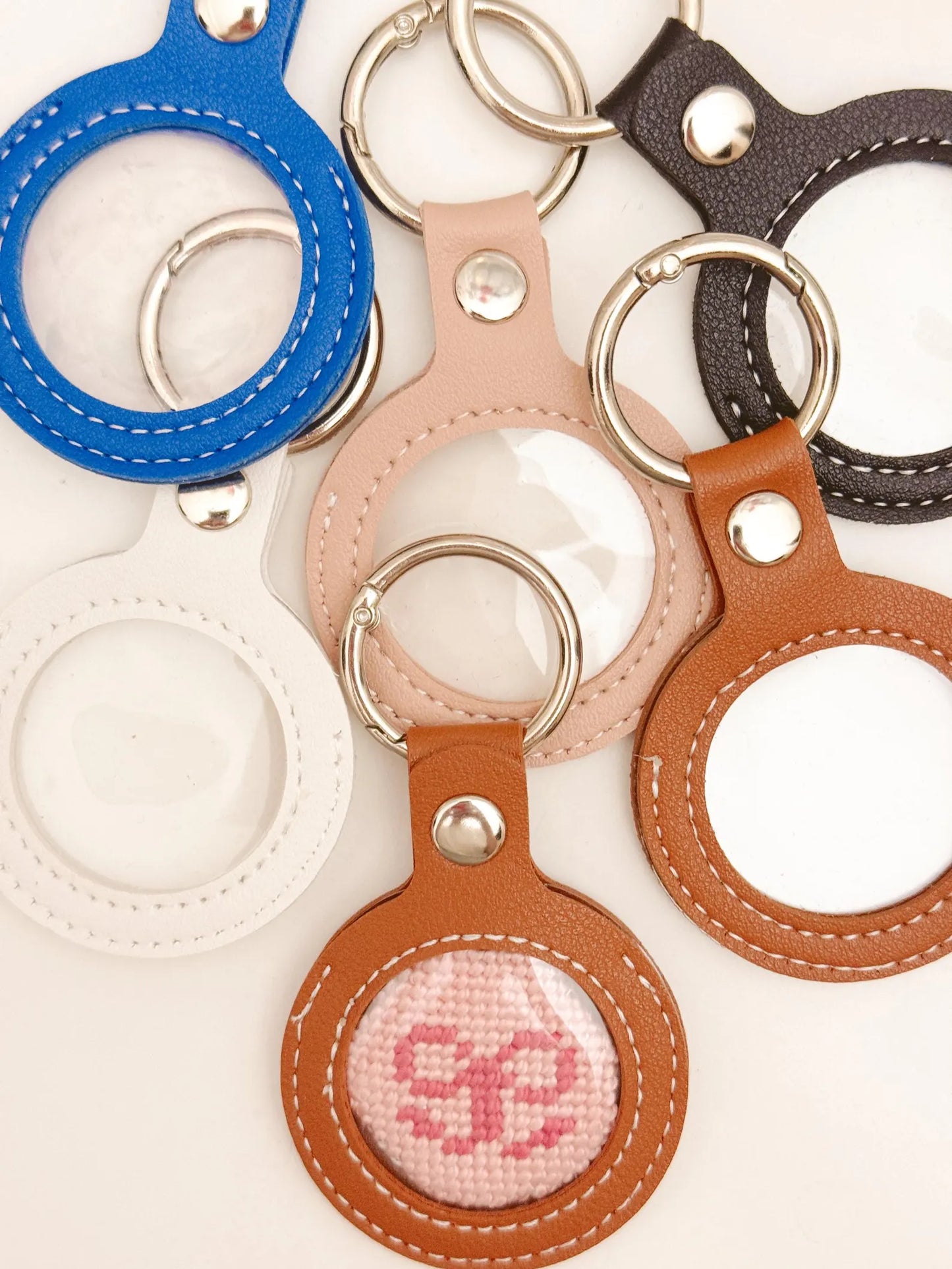 Interchangable Self Finishing Leather Key Fob