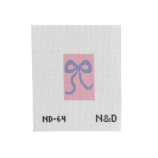 PINK AND PURPLE BOW LUGGAGE TAG