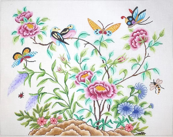 CHINESE BIRDS, BUTTERFLIES, AND PEONIES