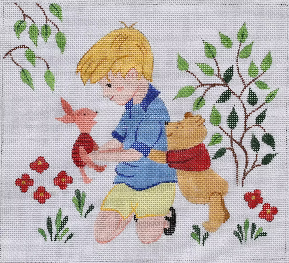 SMALL CHRISTOPHER ROBIN W/ POOH & PIGLET