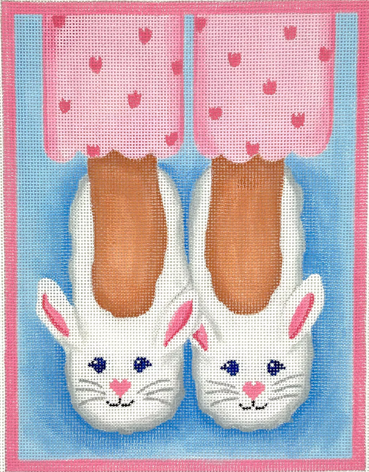 HERE'S LOOKING AT SHOE- BUNNY SLIPPERS & PINK PJS