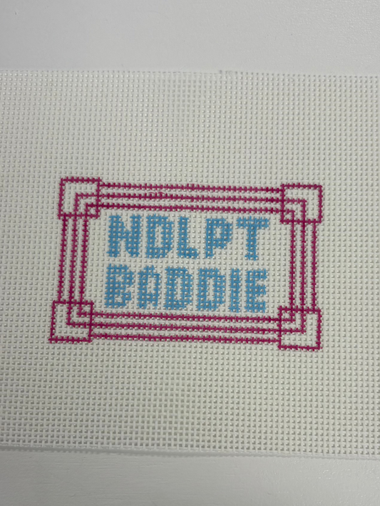 Blue/Pink Needlepoint Baddie
