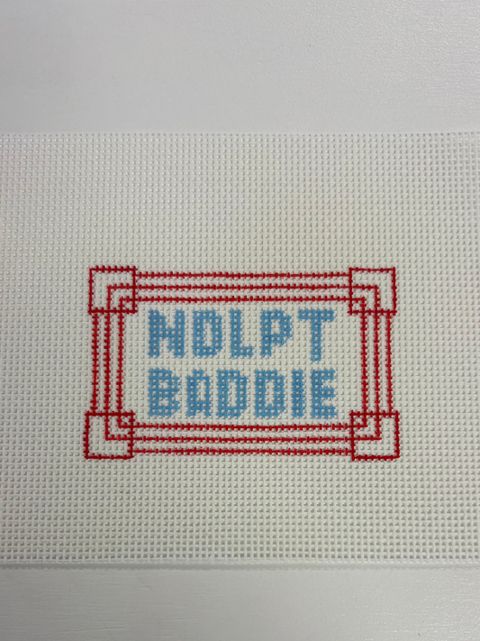 Blue/Red Needlepoint Baddie