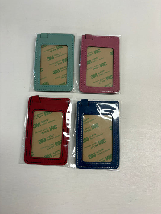 Self finishing Leather Luggage Tag- FAUX LEATHER
