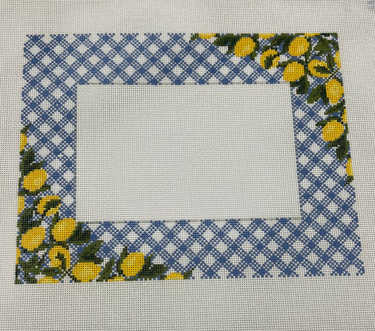 Lemon Blue Gingham Frame