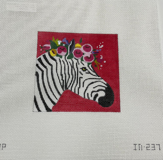 Zebra w/ Floral Crown