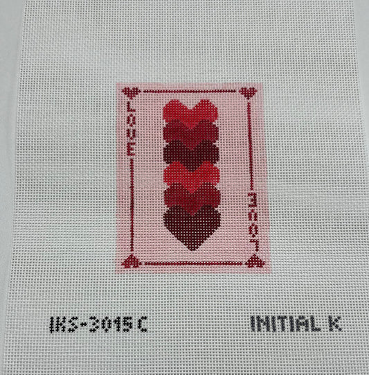 Love card hearts