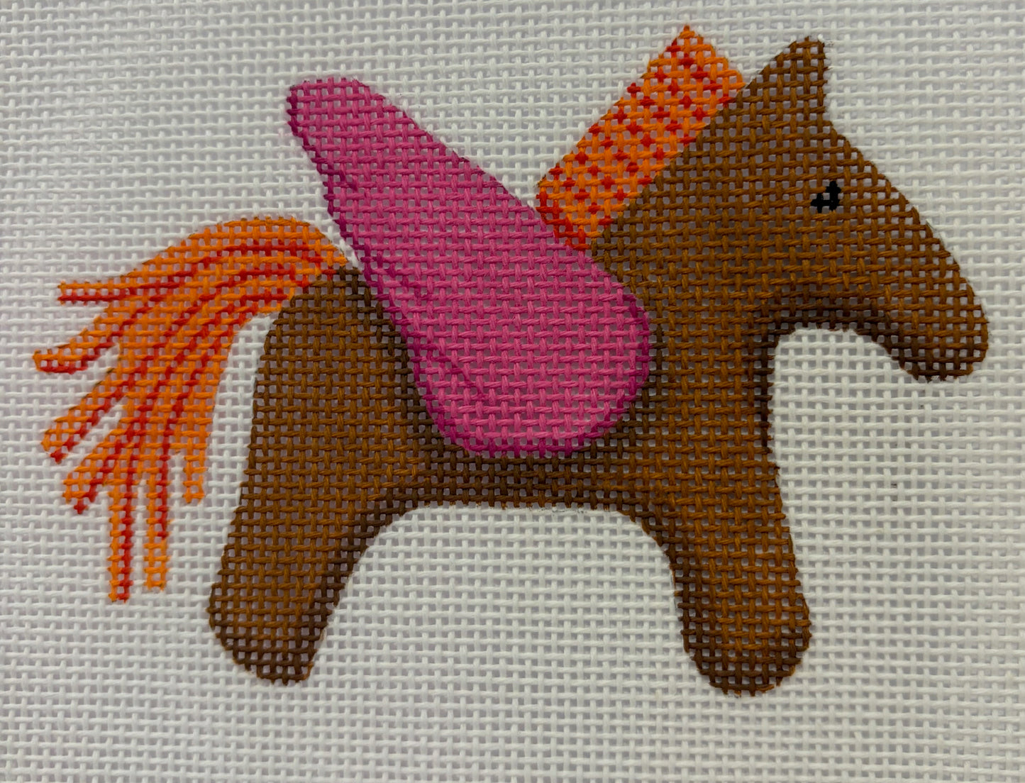 Hermes Pegasus Bag Charm - Brown, Orange & Fuchsia