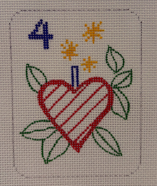 Heart with Leaves Mahjong Tile