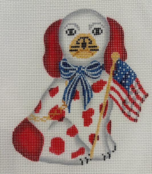 American Flag Staffordshire Dog