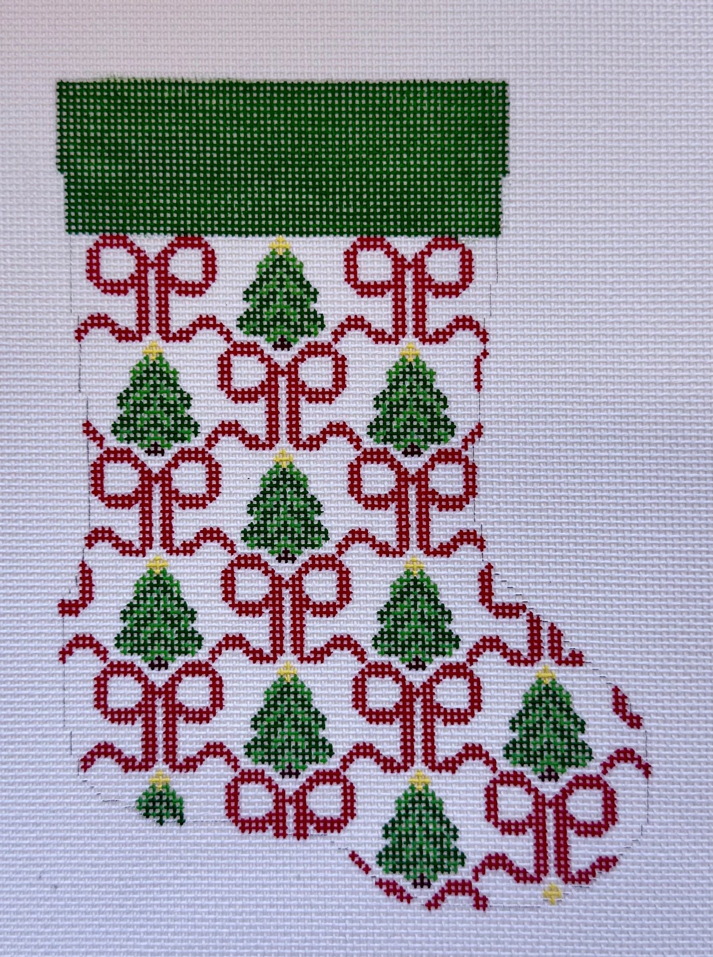 Red Bows & Tree Stocking (Mini)