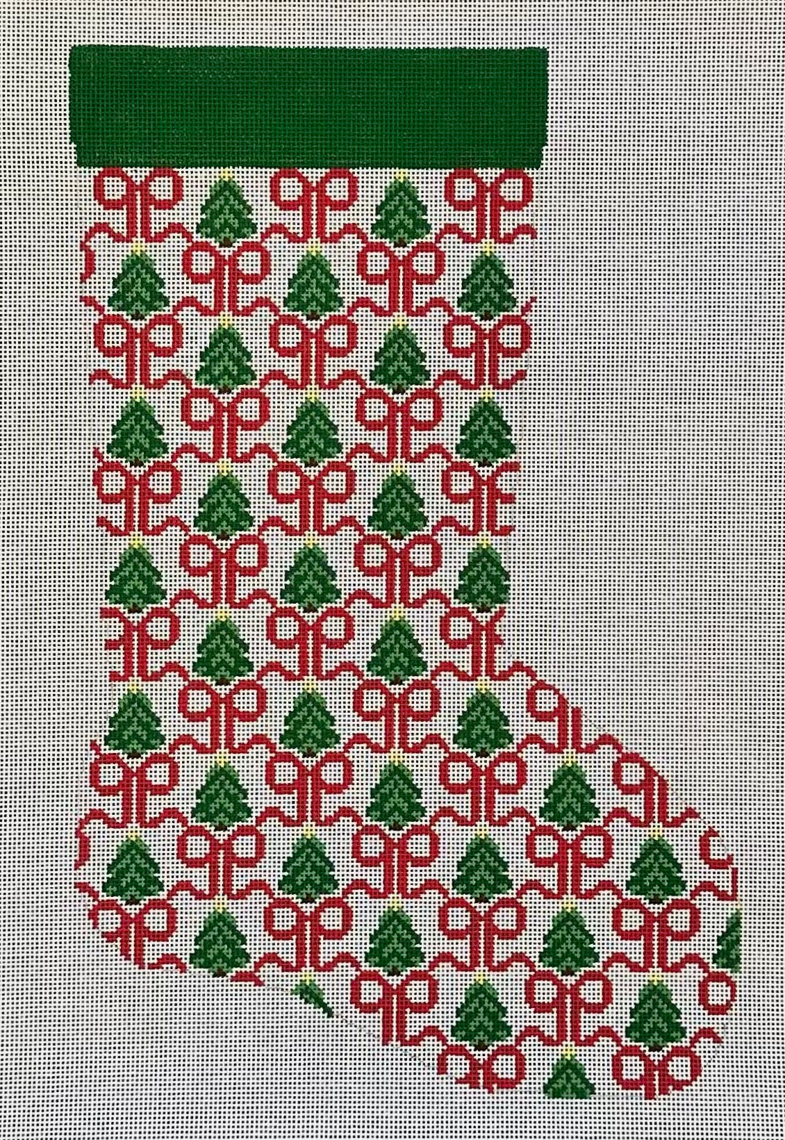Red Bows & Tree Stocking (Full size)