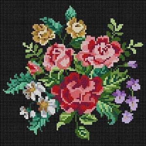 Floral on Black