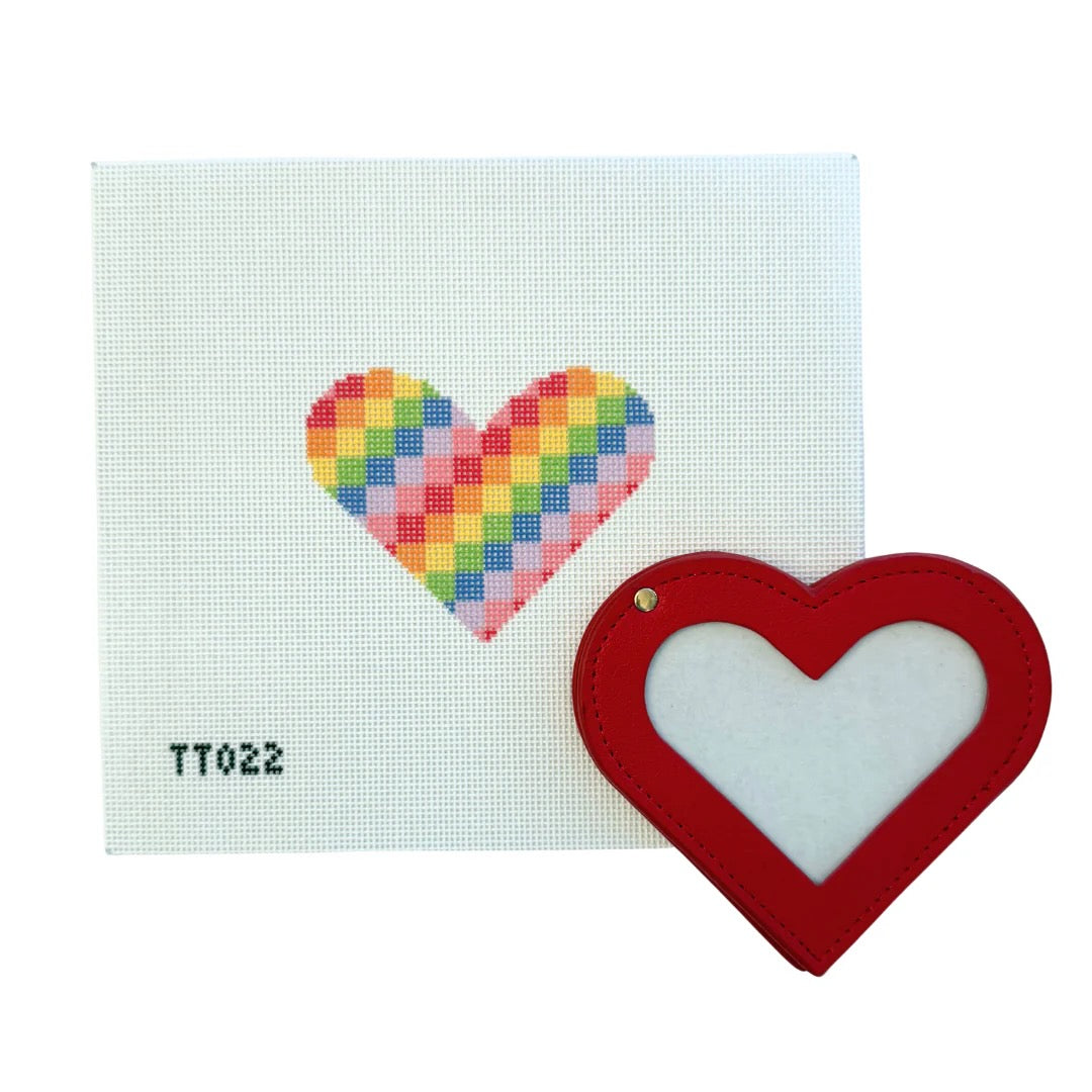 Rainbow Check Heart