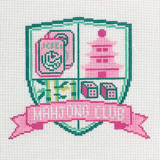 Mahjong Club Sign (Green/Pink)