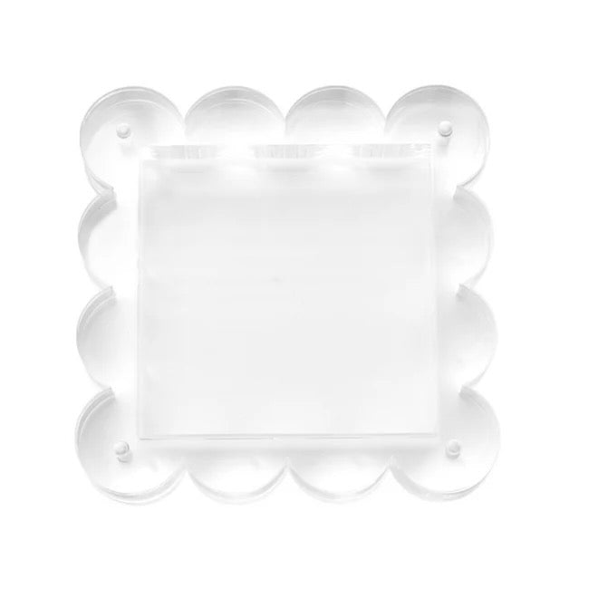 Scallop Acrylic Frame - 4" Square