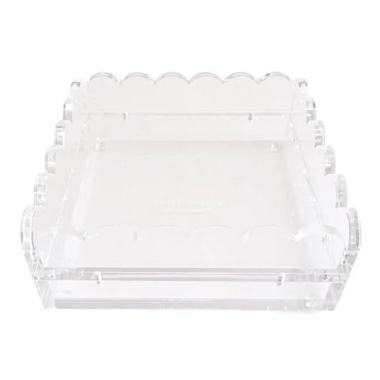 Scallop Acrylic Tray - 5" Square