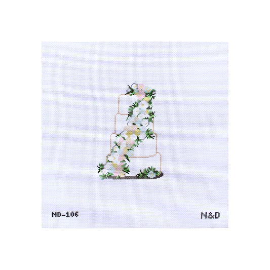 Wedding Cake - Cream & Pastel Flowers