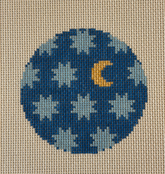 Moon & Stars Round Blue