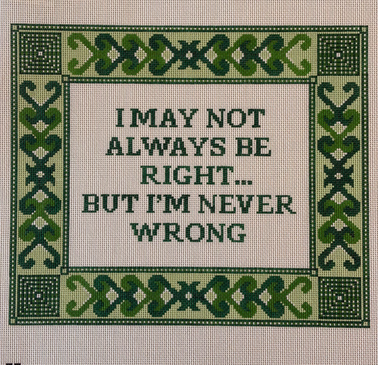 Never Wrong