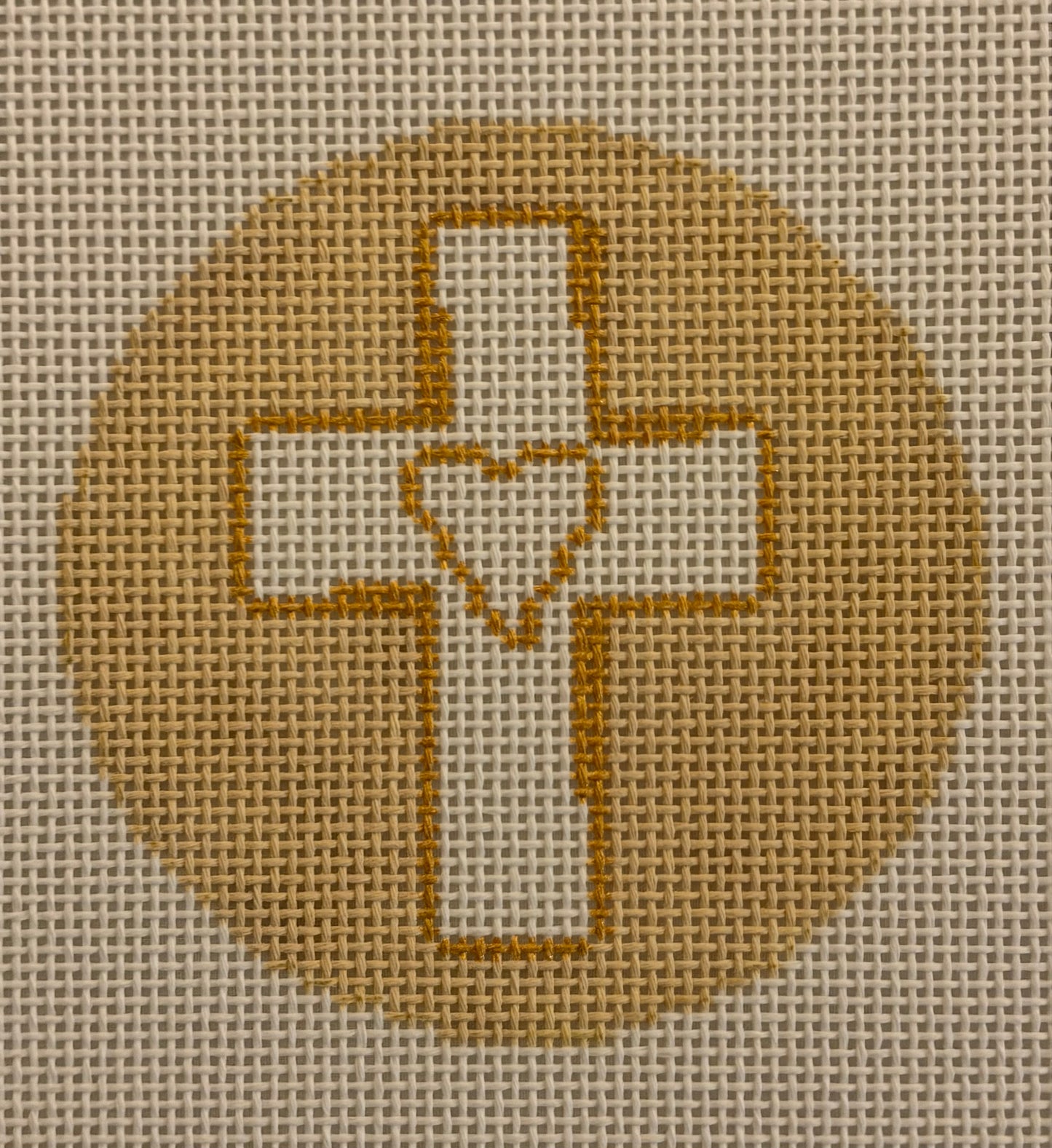 Gold & White Nativity Cross