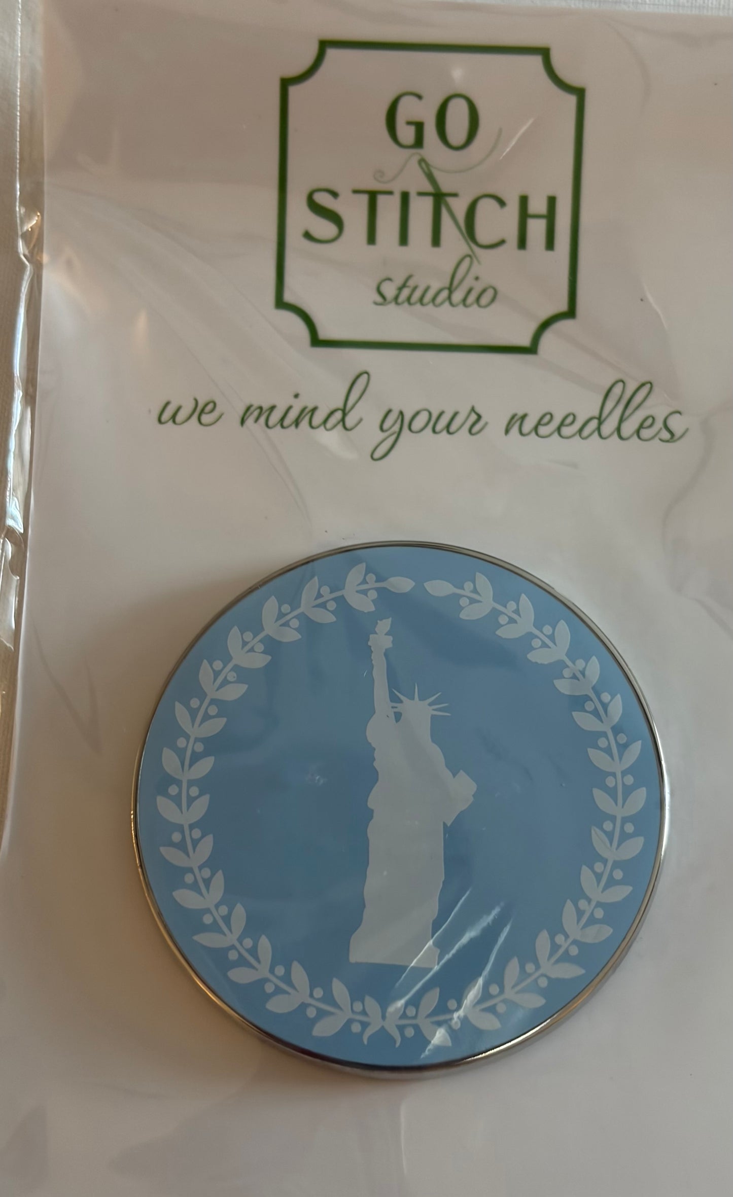 Lady Liberty Cameo Needle Minder
