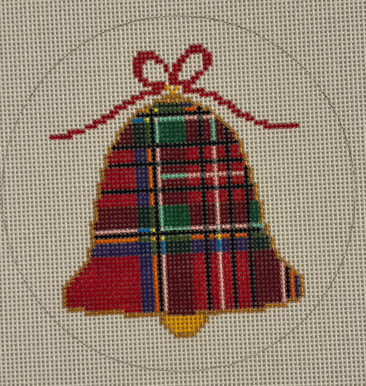 Plaid Bell Ornament