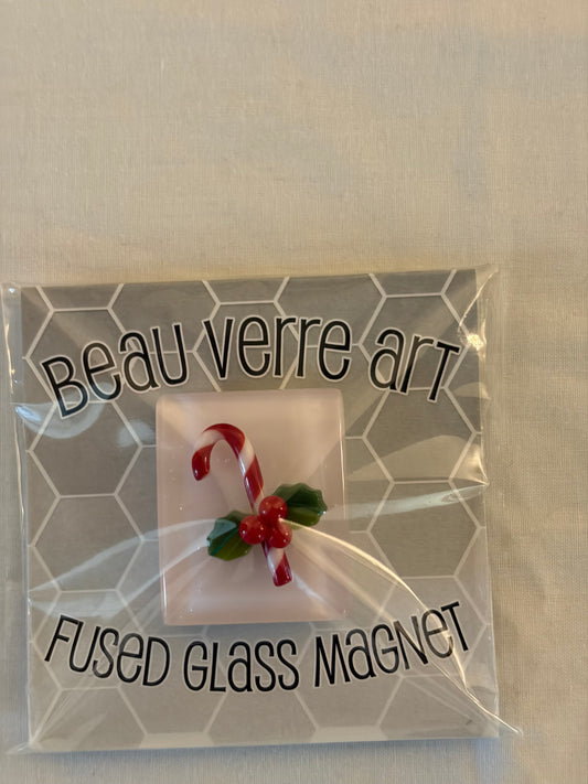 Candy Cane Glass Needle Minder