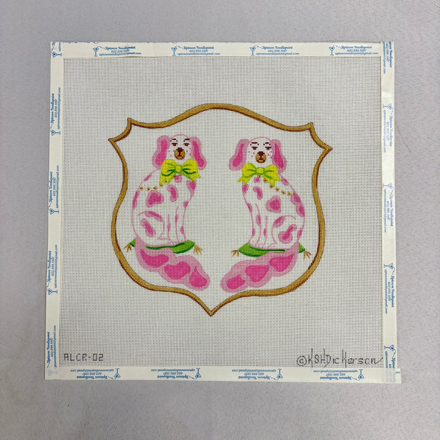 Pink Staffordshire Dog Crest