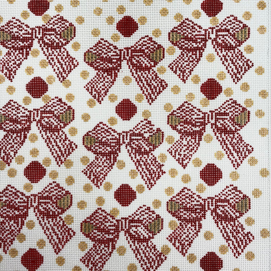 RED & GOLD BOWS & DOTS