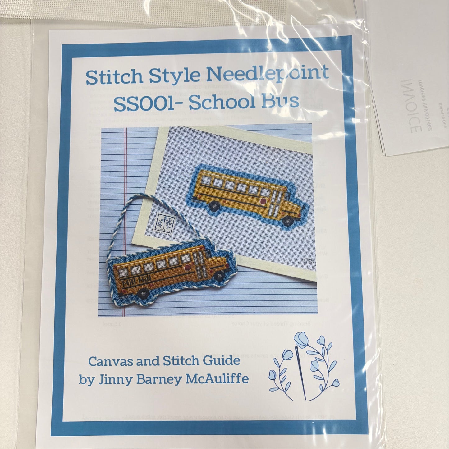 SCHOOL BUS WITH STITCH GUIDE