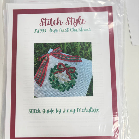 OUR FIRST CHRISTMAS WREATH WITH STITCH GUIDE