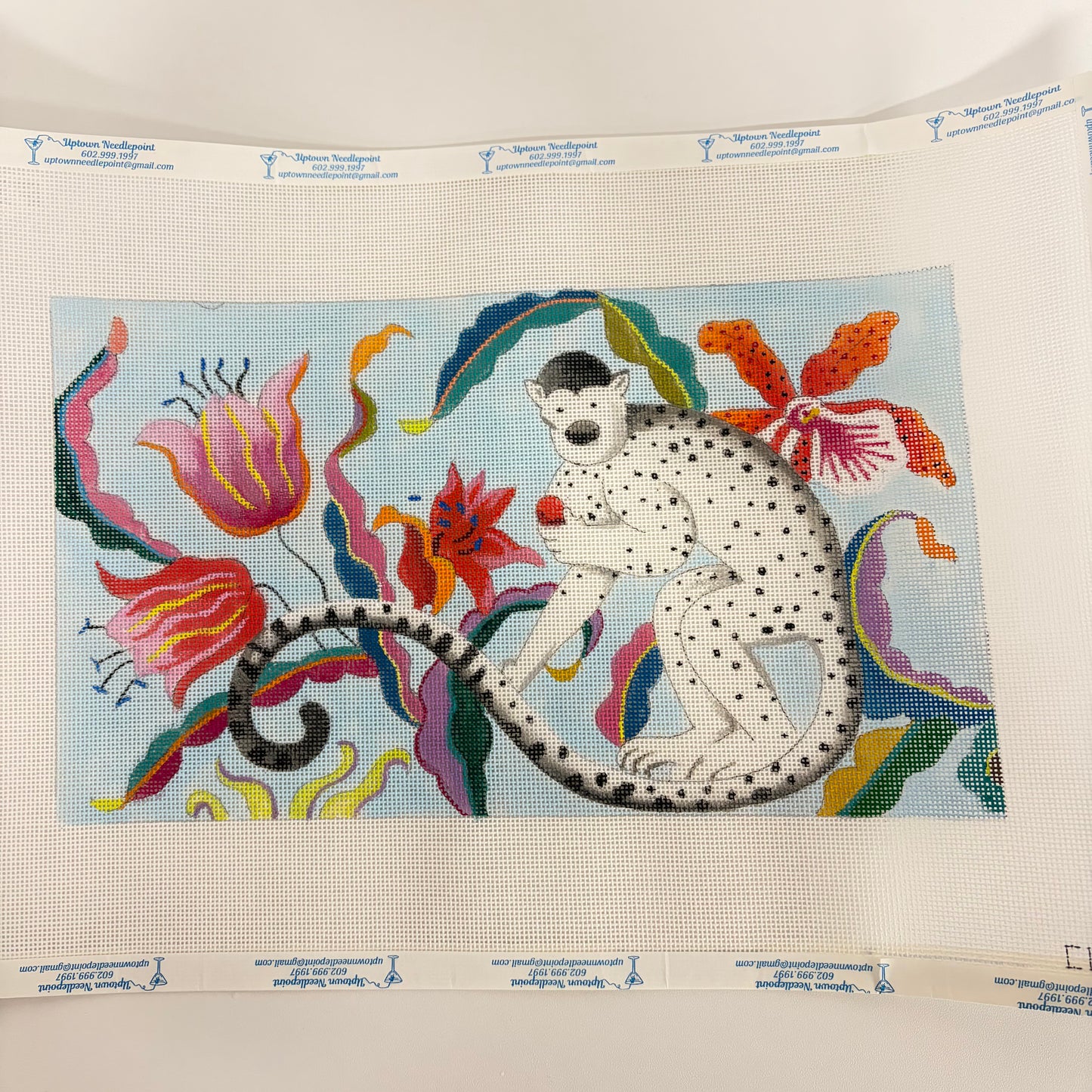 Monkey with Florals Clutch