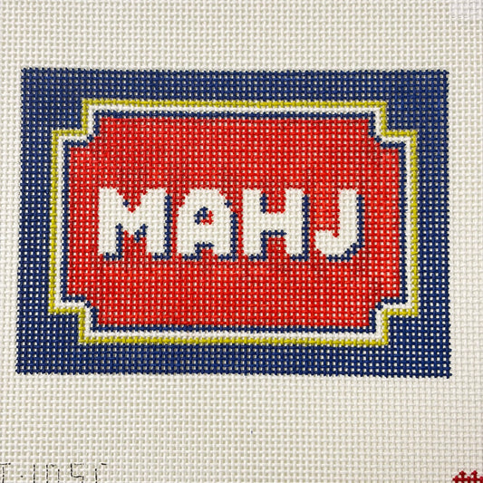 MAHJONG BRACKET FRAME INSERT- NAVY, RED & OLIVE