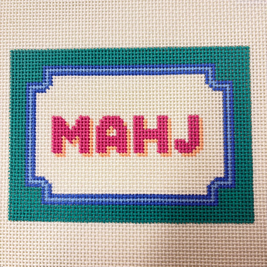 MAHJONG FLORAL CORNER INSERT- TEAL & PINK