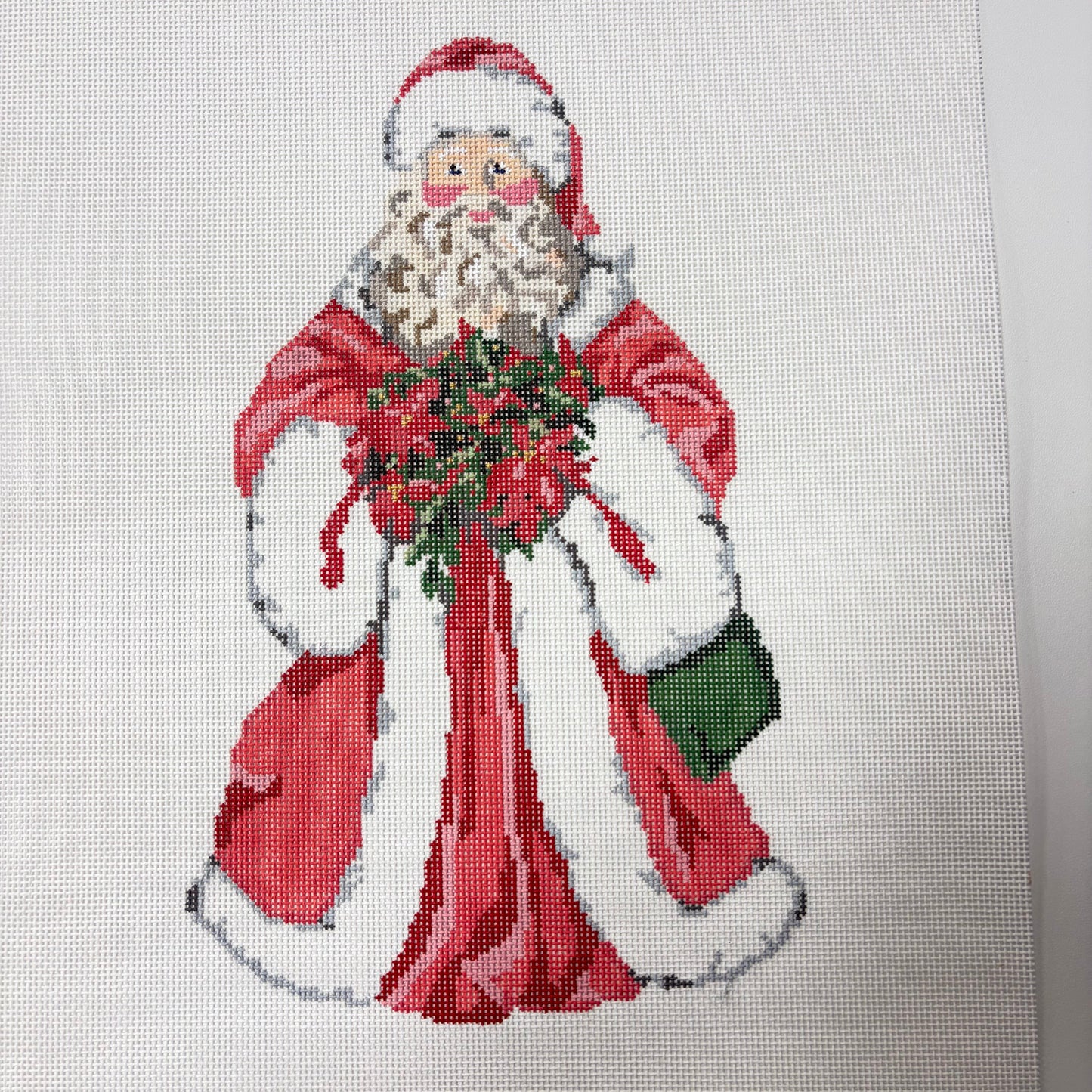 SANTA WITH POINSETTA