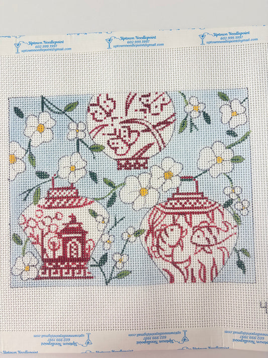 CHERRY BLOSSOMS WITH CHINESE LANTENS