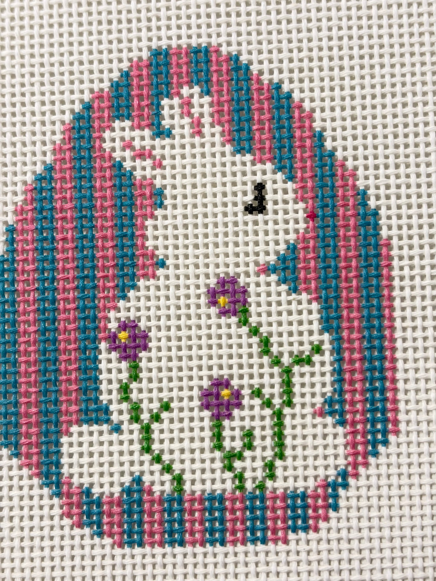 Purple Flower Bunny Egg