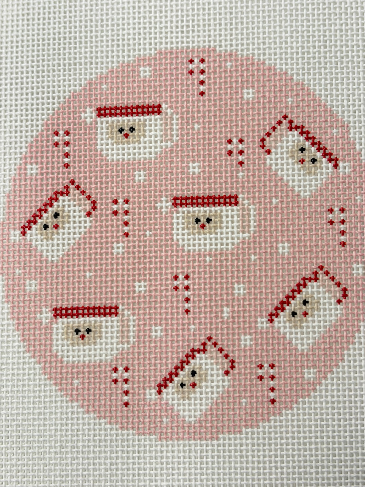 Pink Santa Mug Round Ornament