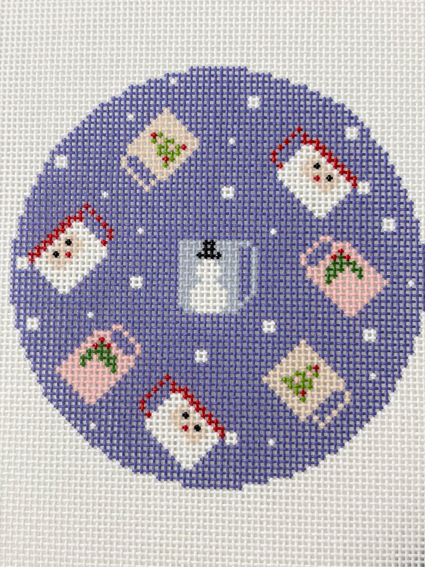Colorful Christmas Mugs Round Ornament