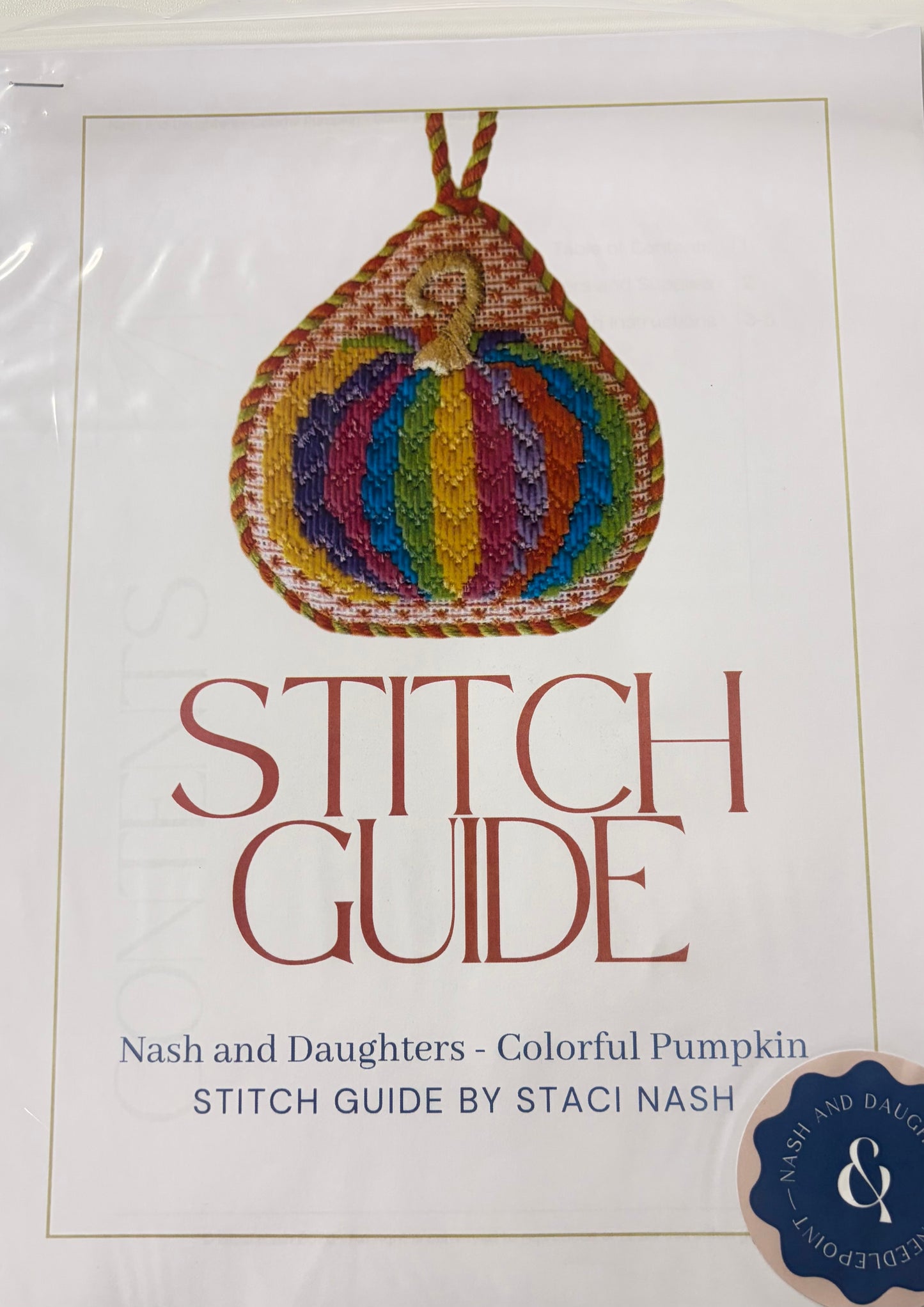 Stitch Guide- Colorful Pumpkin (ND-09)
