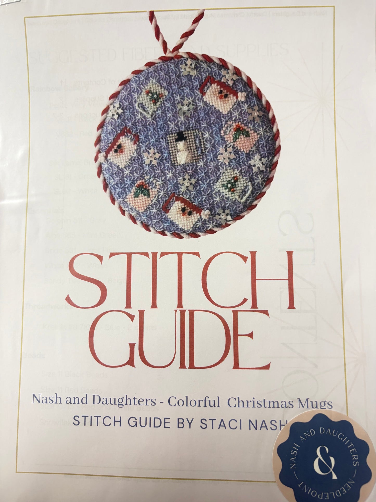 Stitch Guide- Colorful Christmas Mugs (ND-12)