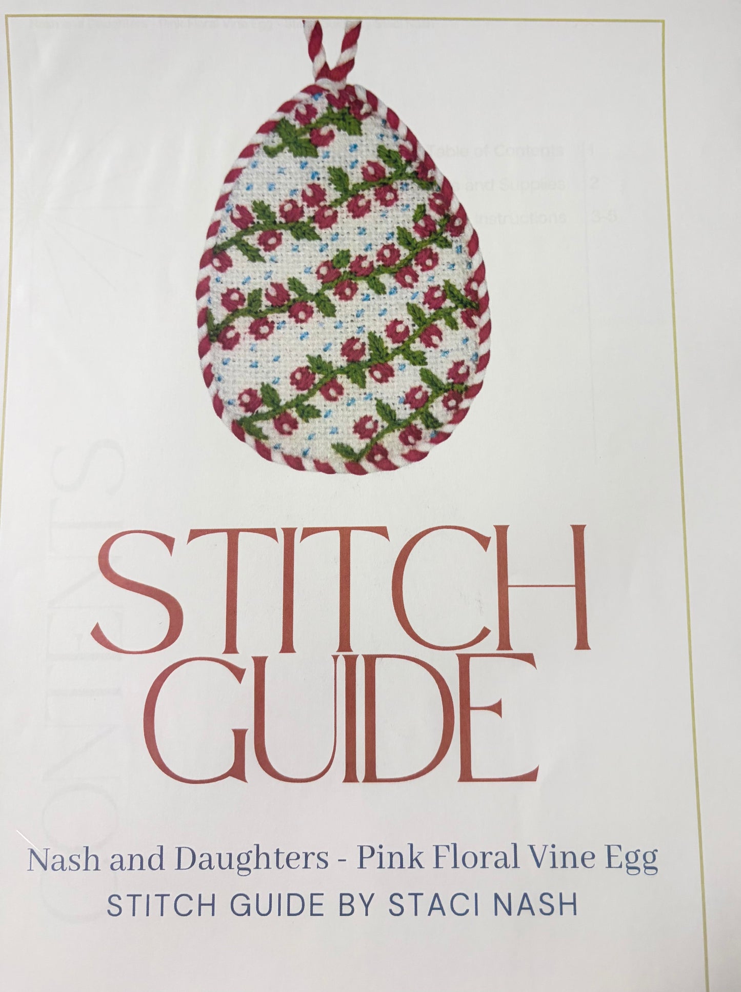 Stitch Guide- Pink Vine Egg (ND-17)