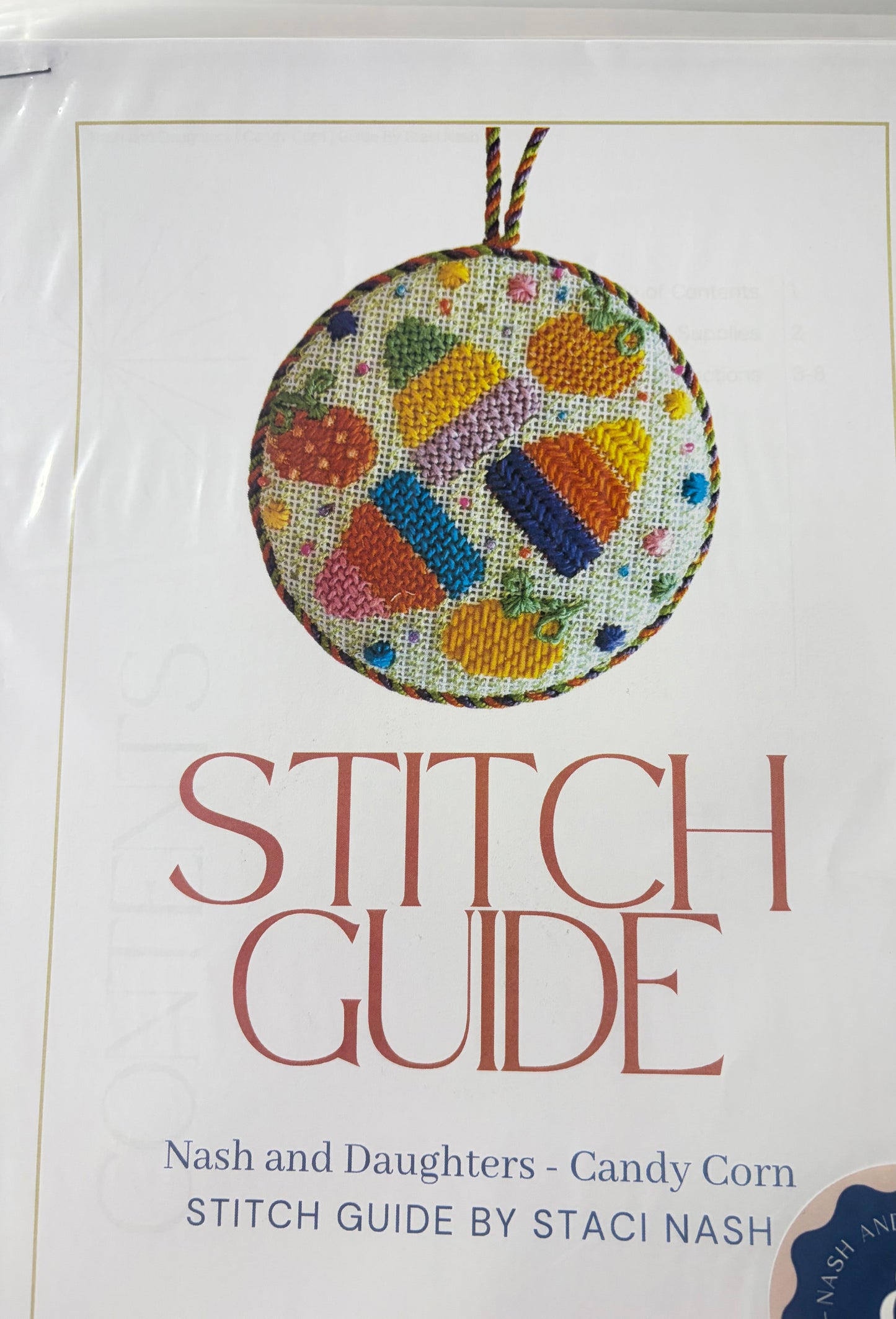 Stitch Guide- Candy Corn Round (ND-29)