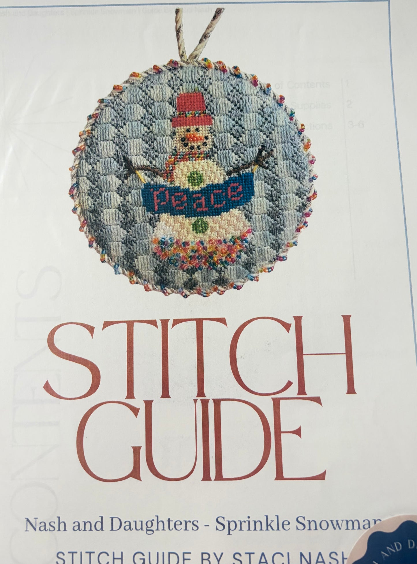 Stitch Guide- Sprinkle Snowman (ND-31)