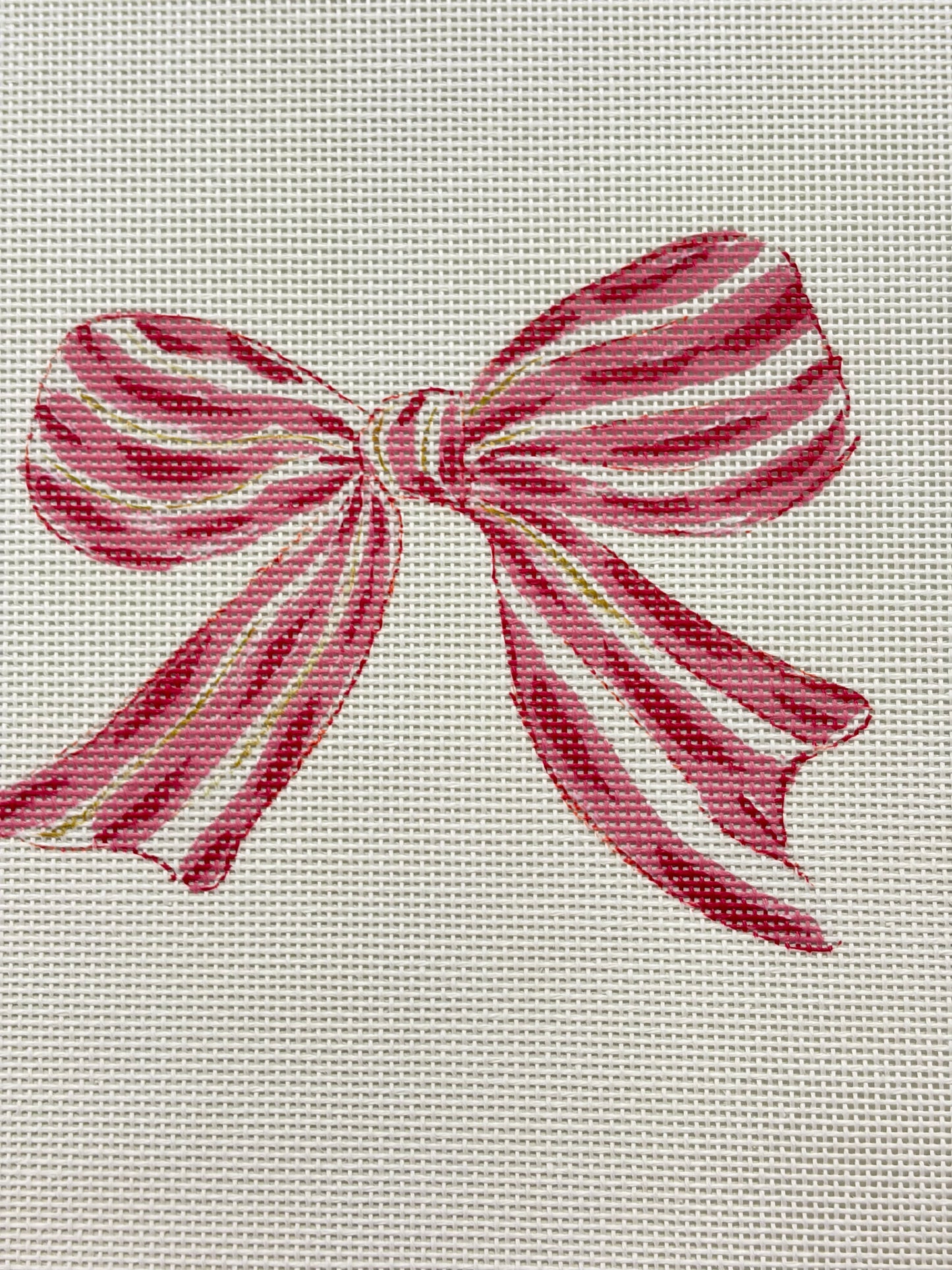 PINK AND RED STRIPED BOW