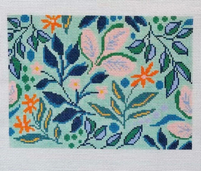 Aqua Floral Pattern
