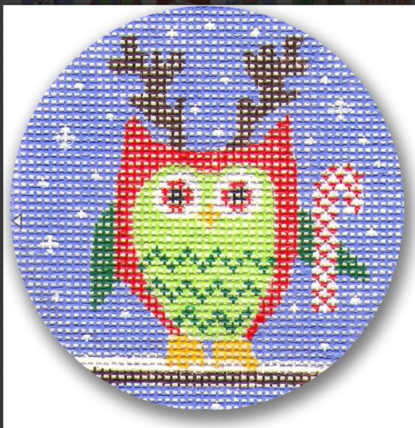 Owl with Candy Cane
