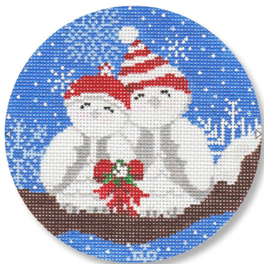 Snowman Love Birds