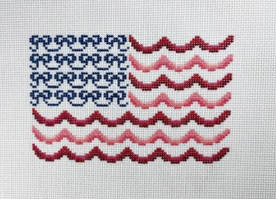 American Flag with Bows